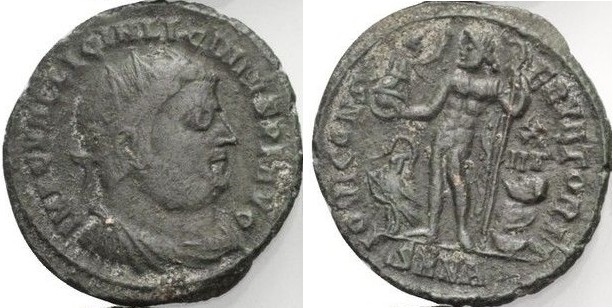 Nummus de Licinius (Iovi Conservatori) - Atelier de Nicomédie - 1ère officine (A l'échange) Romain36
