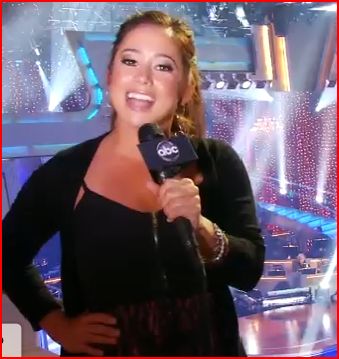Check out our pretty Sabrina in Week 5's  screencaps from Backstage at DWTS!!  Backst20