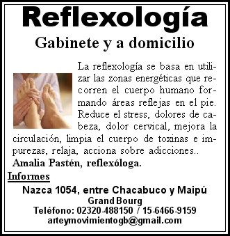 Malvinas Argentinas: reflexología. Aviso_15