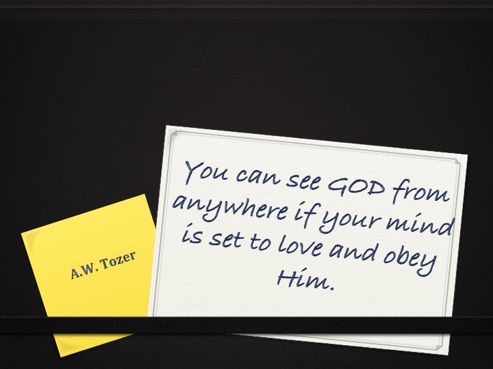 A.W. TOZER QUOTE - "YOU CAN SEE GOD" Slide157