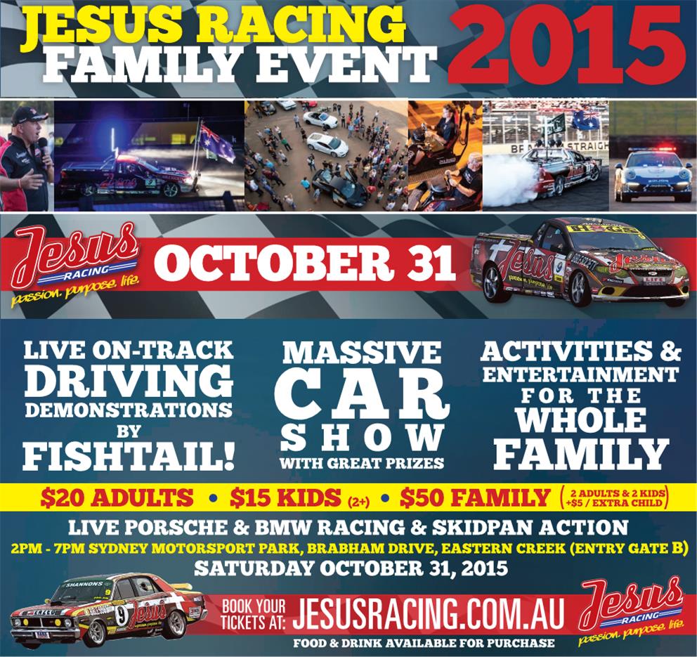 Jesus Racing Family Event, Sydney Motorsport Park - Saturday 31 Oct 2015 Jesus_10