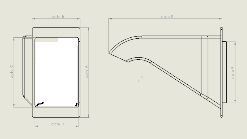 Dimensions Ecope de frein  Ecope10