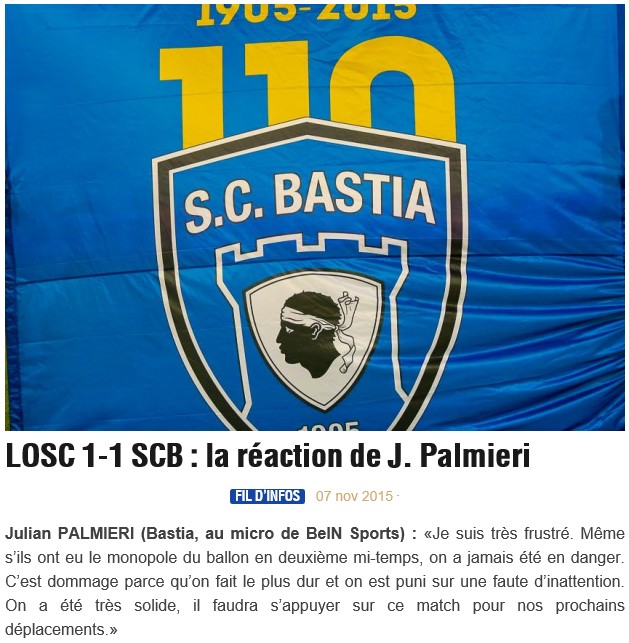 Après match : Lille - Bastia S113