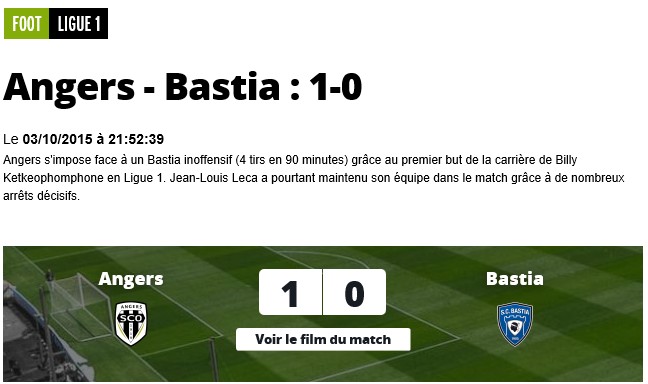 Après match : Angers - Bastia S61