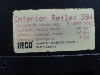 HECO Interior Reflex 35H speaker(Used)sold Dsc00723