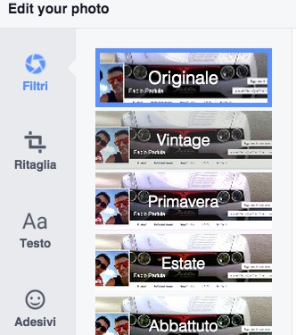 Facebook: filtri e adesivi ora disponibili anche nella versione web Scherm11