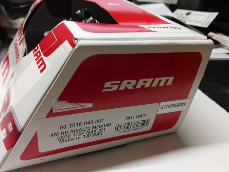 100%新，正品盒裝 SRAM RIVAL 22S 11速後變 中腿後撥 MAX 32T 311