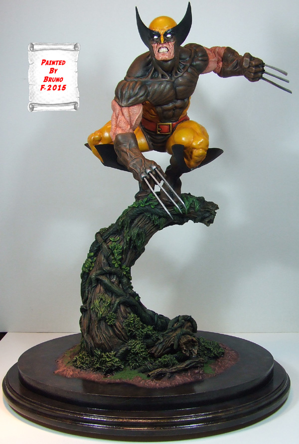 L'atelier de bruno : statue de wolverine sculpté par Troy McDevitt. Wolver19