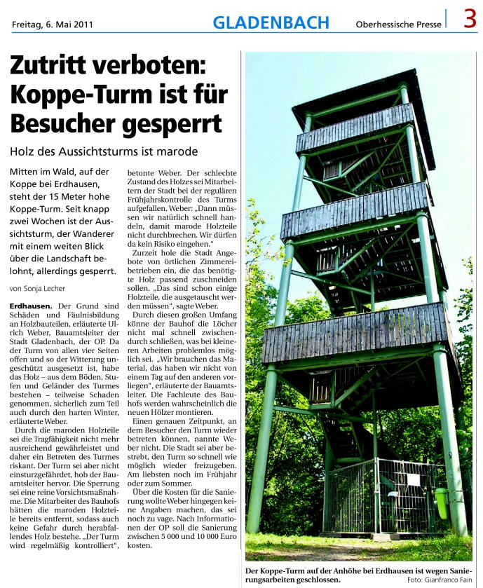 Koppe-Turm gesperrt Op-20110