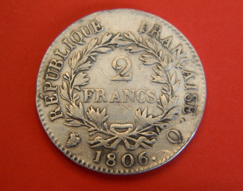 2 francs napoleon 1er 1806 2f210