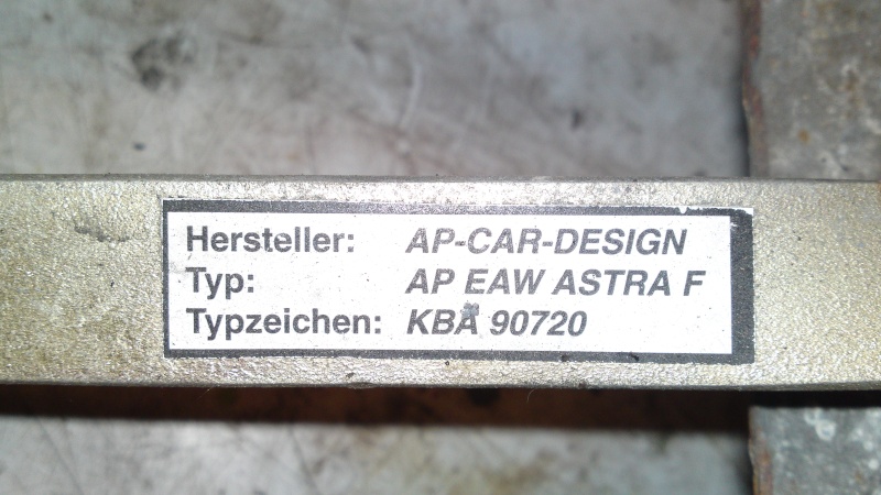 ABE o. TG für Einarmwischer Astra F 00211
