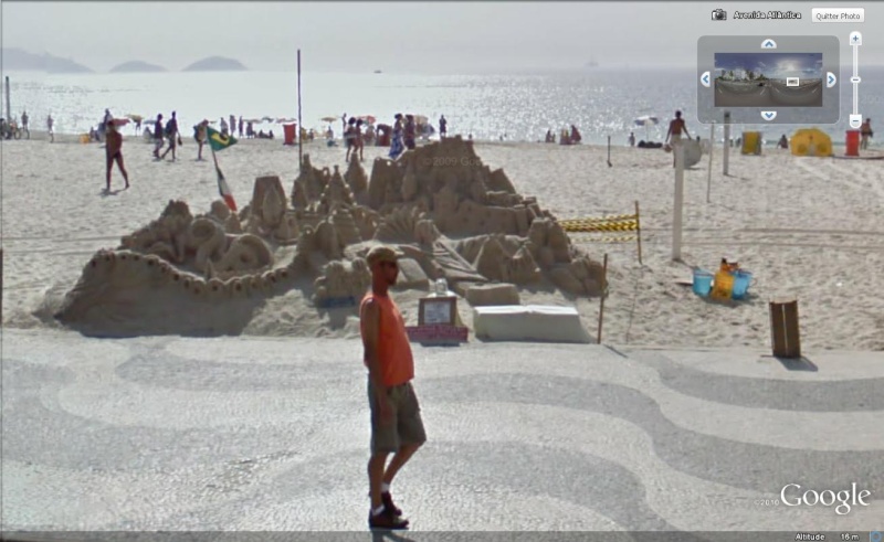 STREET VIEW : château de sable, Rio, Brésil Chato110