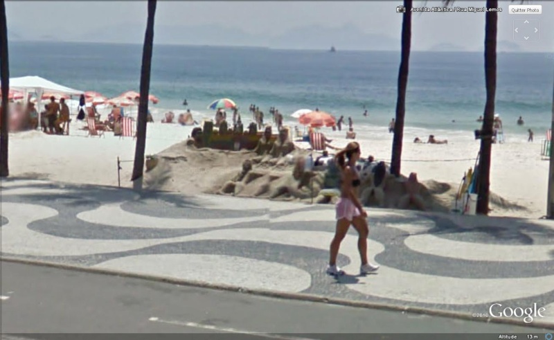STREET VIEW : château de sable, Rio, Brésil Chato511