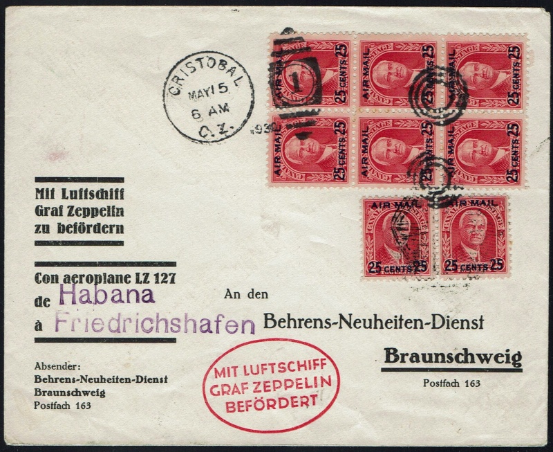 stempel - Südamerikafahrt 1930 (Rundfahrt-) Post nach Friedrichshafen" - Seite 5 64_iii11