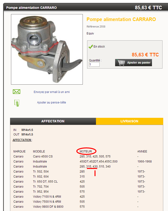 Type de pompe d'alimentation et fuite d'huile sur pompe injection DISA sur Renault carraro  571-4 Pompe_10