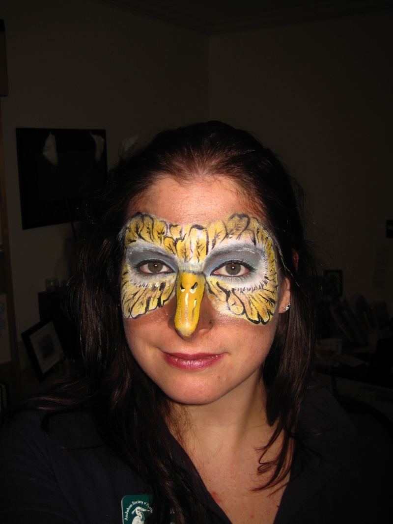 step by step bird mask with feather wings Audubo11