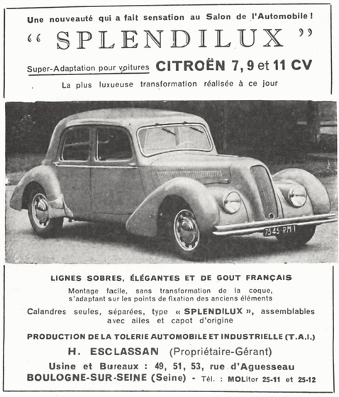 Citroën et Henri Esclassan de la T.A.I. 1947... 111