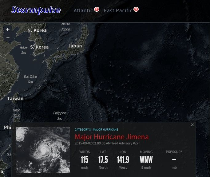 Lo nunca visto. Tres huracanes categoría 4 a la vez en el Océano Pacífico Sin_ty11