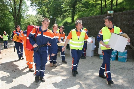 Saint-Malo-du-Bois : les secouristes de la Protection civile en exercice à Poupet Protec12