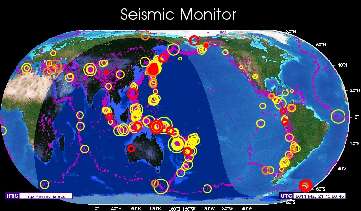 mai 2011 les séismes se multiplient Topmap10