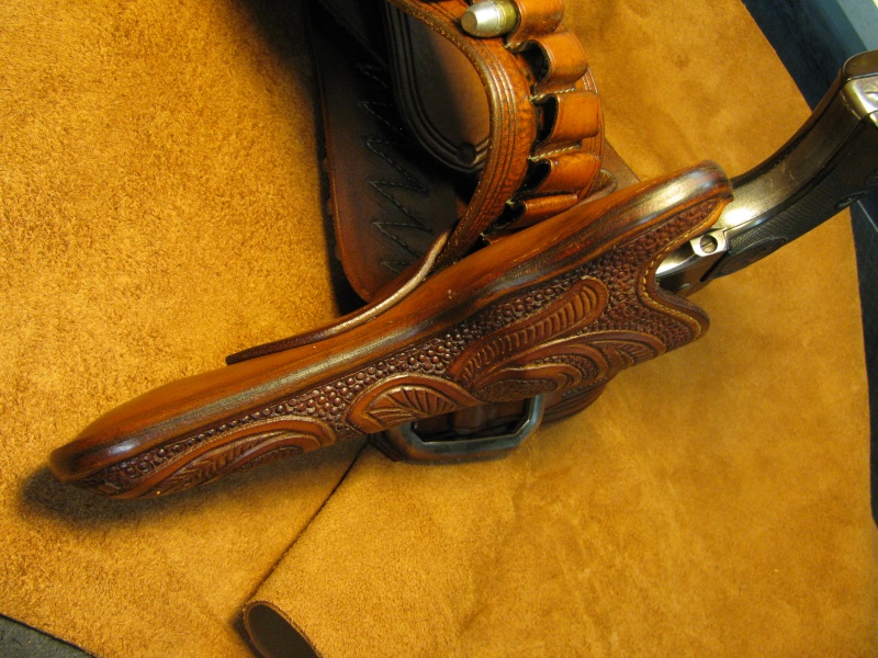 ''Incised'' Californian pattern holster for Colt SAA 4''3/4 _incis10