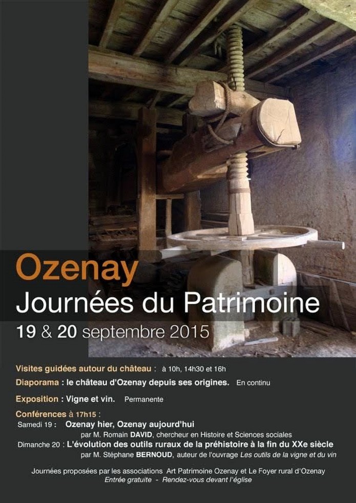 Art Patrimoine Ozenay : Journées Européennes du patrimoine 19 et 20 septembre 2015 Ozenay10