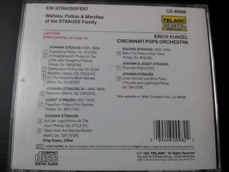 Telarc Gold CD - Ein Straussfest Kunzel Cincinnati Pops Orchestra - SOLD Ein110