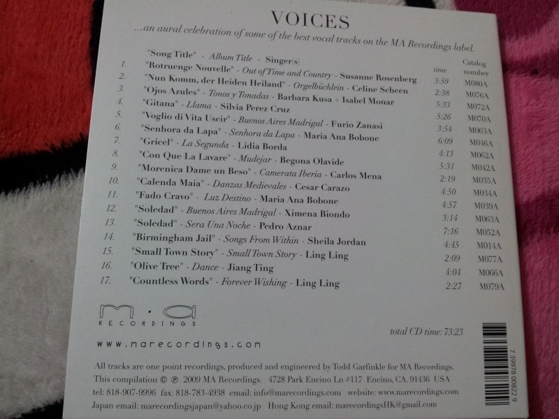 Audiophiles Vocal CD - The Voices by M.A. Recordings - SOLD Voices12