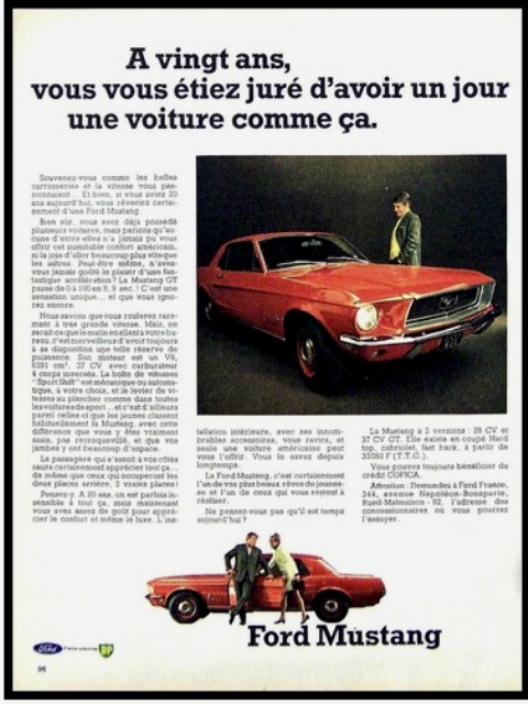 Publicitée d'origine de Mustang 1968 en France Mustan11