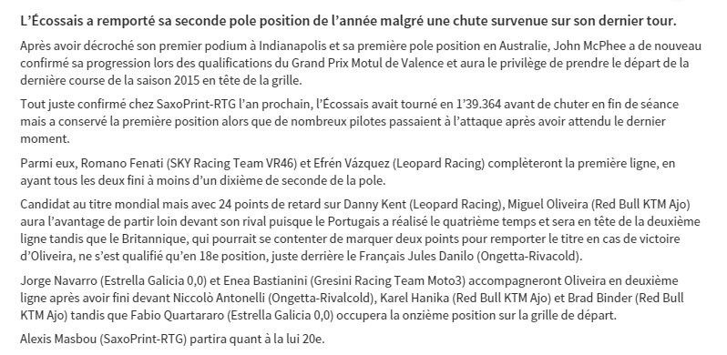 Dimanche 8 novembre - MotoGp - Grand Prix Motul de Valencia - Ricardo Tormo Captur56