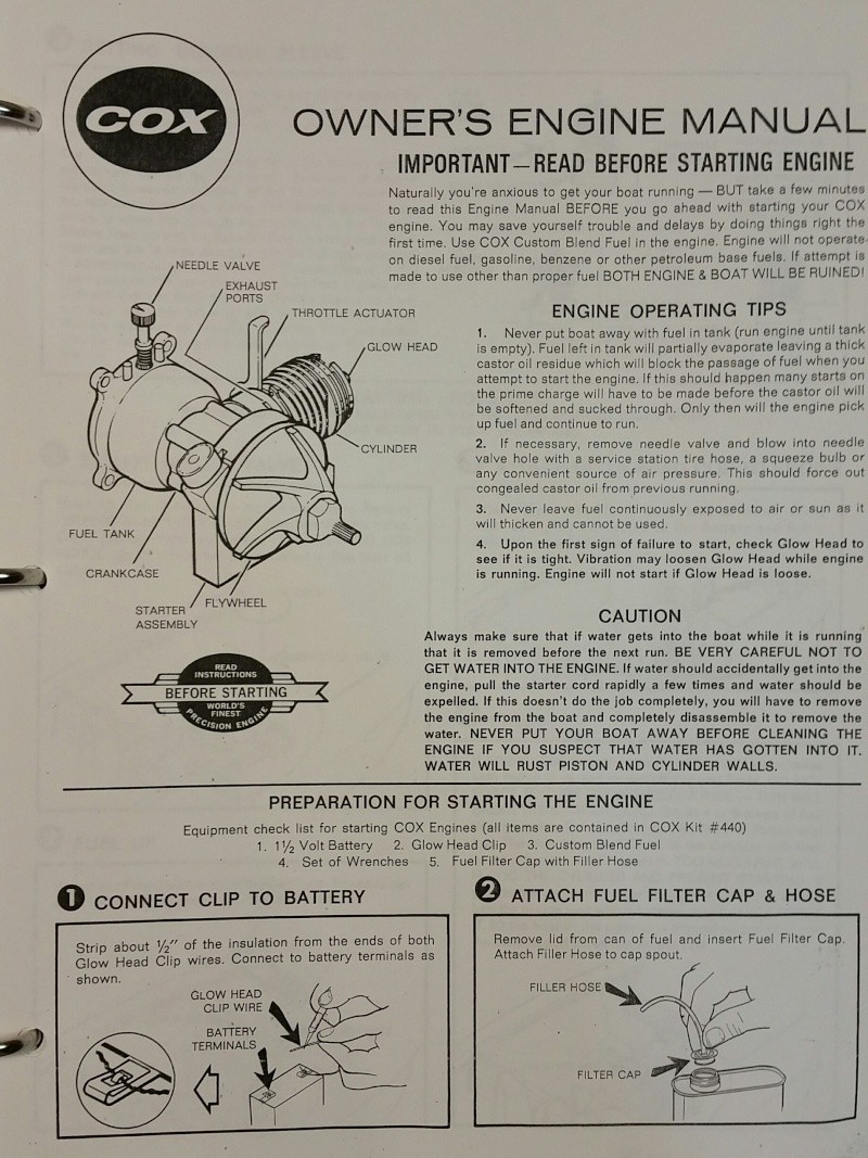 Need Cox Sea Bee instruction sheet 20151017