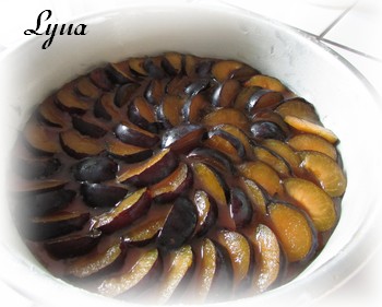 Gâteau renversé aux prunes Gyteau11