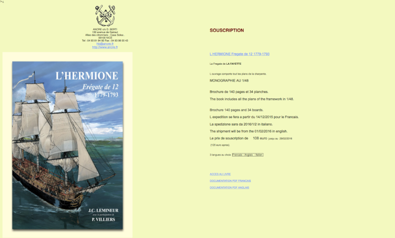 Monographie de l'Hermione aux éditions Ancre Captur14