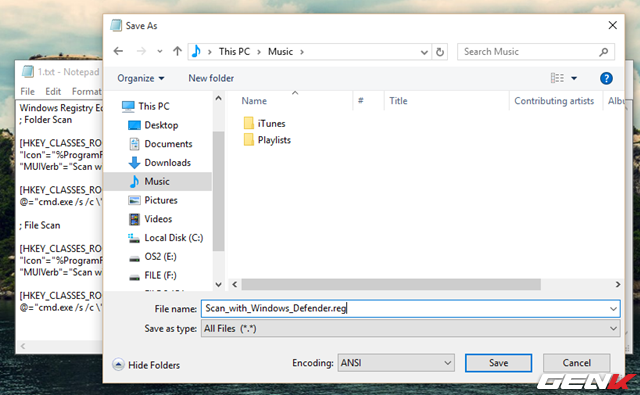 Thêm lệnh “Scan with Windows Defender” vào Menu chuột phải Windows 10 Them-l12