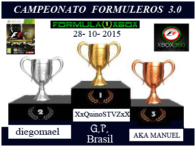 F1 2013 / RESULTADOS Y CLASIFICACION / CTO. FORMULEROS 3.0 / GP  BRASIL / 28-10-2015. Brasil18