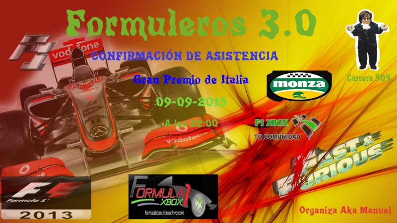  F1 2013 / CONFIRMACION GP DE ITALIA/ CTO. FORMULEROS 3.0 / Miércoles , 09 de Septiembre a las 22:00 horas Confir14