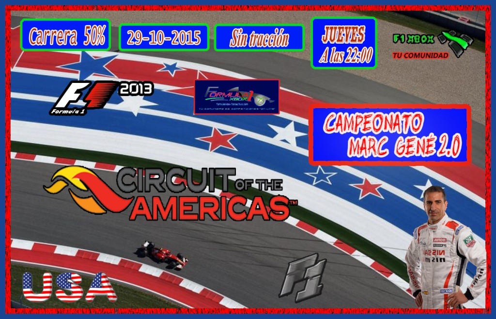  F1 2013 / CAMPEONATO MARC GENÉ 2.0/ TEMPORADA 2015 / CONFIRMACIÓN DE ASISTENCIA A LA 12ª CARRERA - GRAN PREMIO DE E.E.U.U. - JUEVES 29-10-2015 A LAS 22:00 HORAS Marc_g18