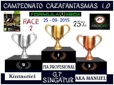 F1 2013 / CTO. CAZAFANTASMAS 1.0 / RESULTADOS Y PODIUM / G.P. DE SINGAPUR / VIERNES 25 - 09 -2015 / 22:30 HORAS Podium19