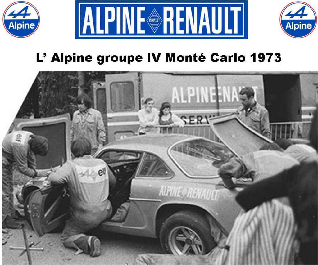 Alpine A110 Groupe IV Monté Carlo 1973 1/24 Heller 80745 diorama assistance 2_310