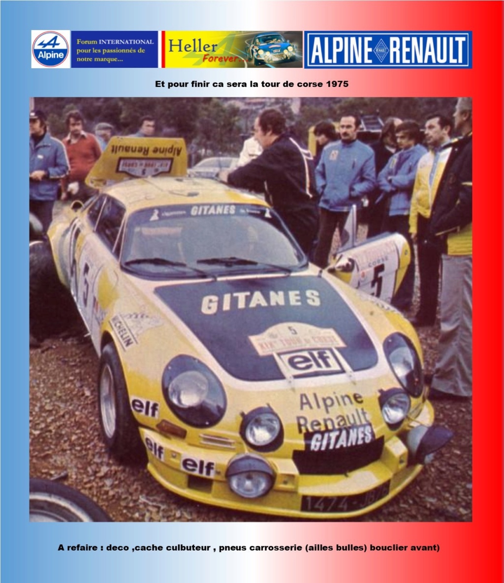 ALPINE A110 1600 S les différents modèls de Michel07 Réf 80745 410