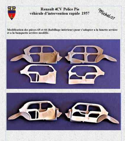 Coche Estático Renault 4 Cv policía - Maqueta Coche 1/24