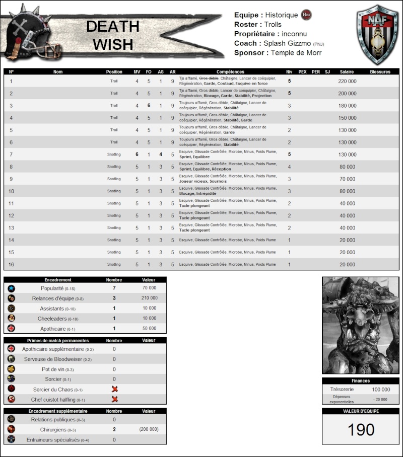 Wild Cards 2511 - Ronde 1 - Les fichiers d'équipes Roster20