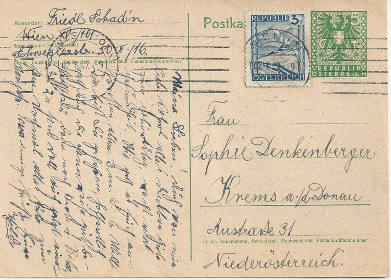 Bedarfspost Ganzsachen Österreich 1945-1947 Bild19