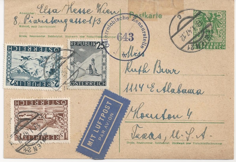 österreich - Bedarfspost Ganzsachen Österreich 1945-1947 Bild_414