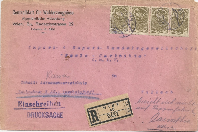 Osterreich - Inflation in Österreich - Belege - 1918 bis 1925 - Seite 6 Bild_433