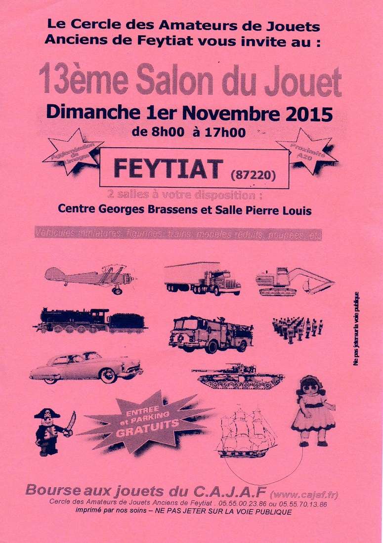 13ème Salon du Jouet de Feytiat le dimanche 1er Novembre 2015. Img70410