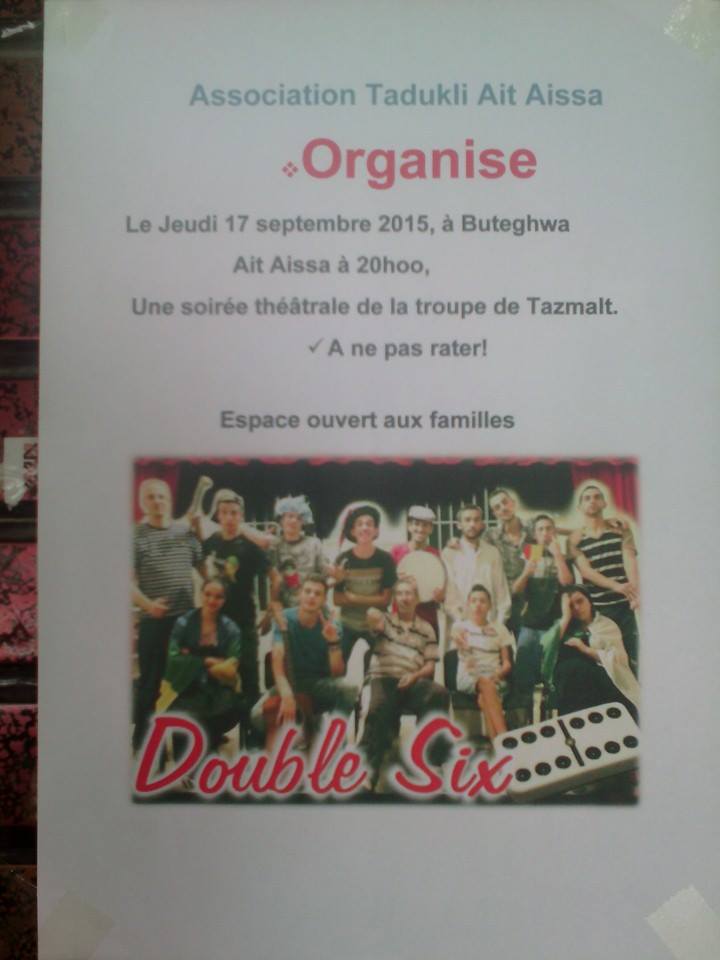 La troupe Théâtrale «  Double Six » de Tazmalt à Aokas le Jeudi 17 Septembre 2015 130