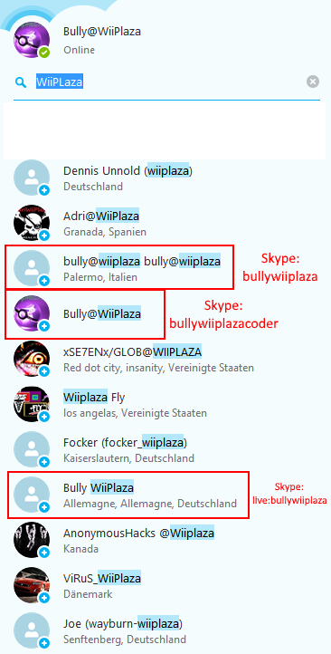 Skype BullyWiiPlaza Imposter N00bs Wiipla10
