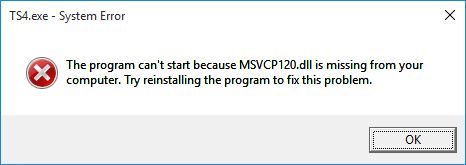 The procedure entry point ____ could not be located & "MSVCP120.dll is missing". Clipbo15