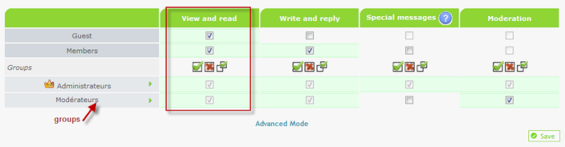 How to create permission (No write & reply for some users) 14-09-11